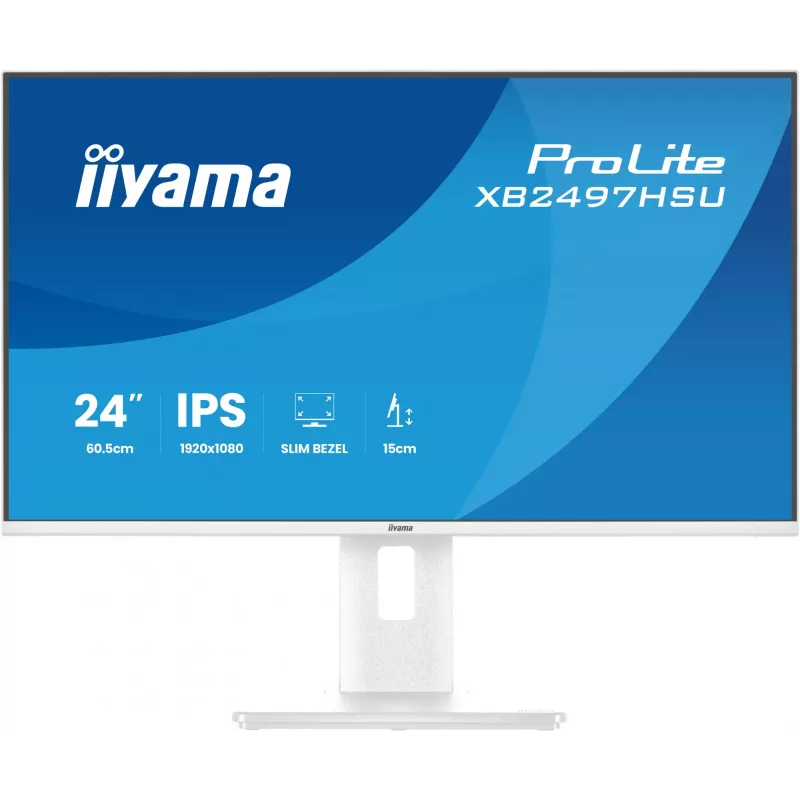 iiyama ProLite XB2497HSU-W1 computer monitor 60.5 cm (23.8 inch) 1920 x 1080 pixels Full HD LED White