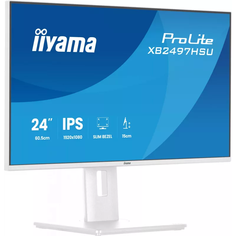 iiyama ProLite XB2497HSU-W1 computer monitor 60.5 cm (23.8 inch) 1920 x 1080 pixels Full HD LED White