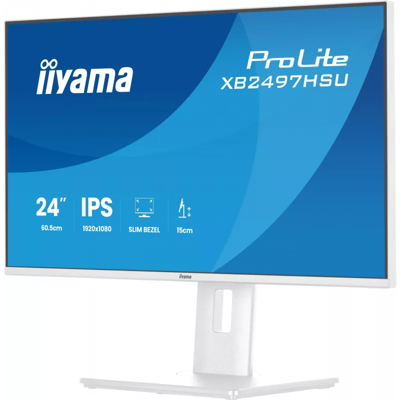 iiyama ProLite XB2497HSU-W1 computer monitor 60.5 cm (23.8 inch) 1920 x 1080 pixels Full HD LED White