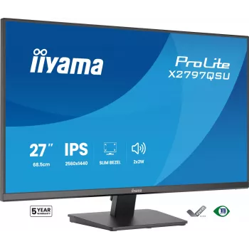 Computer monitor IIYAMA ProLite X2797QSU-B1 27 inch (68.6 cm) 2560×1440 IPS LED Matt, 1 ms, USB 3.2 hub, speakers, VESA