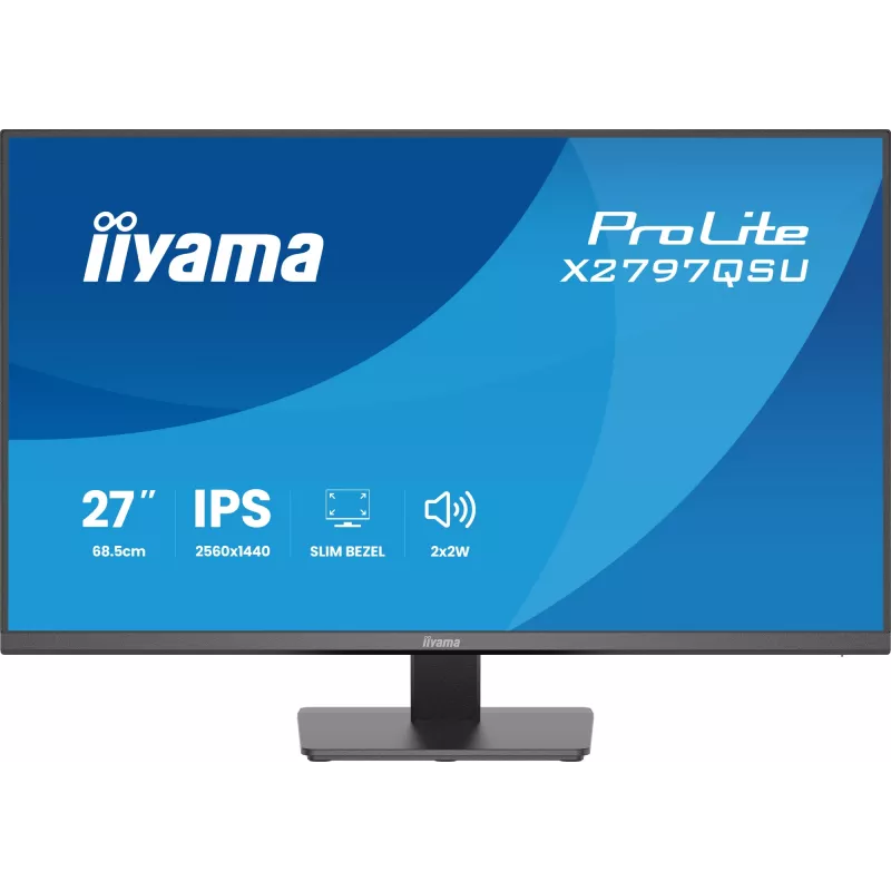 Computer monitor IIYAMA ProLite X2797QSU-B1 27 inch (68.6 cm) 2560×1440 IPS LED Matt, 1 ms, USB 3.2 hub, speakers, VESA
