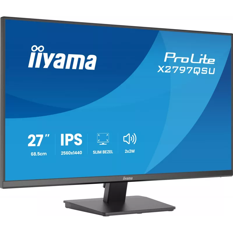 Computer monitor IIYAMA ProLite X2797QSU-B1 27 inch (68.6 cm) 2560×1440 IPS LED Matt, 1 ms, USB 3.2 hub, speakers, VESA
