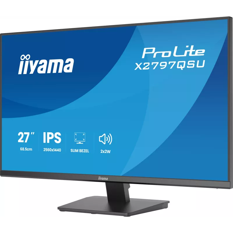 Computer monitor IIYAMA ProLite X2797QSU-B1 27 inch (68.6 cm) 2560×1440 IPS LED Matt, 1 ms, USB 3.2 hub, speakers, VESA