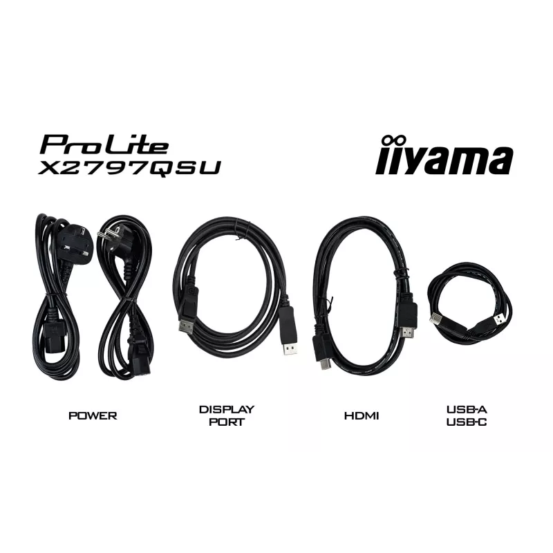Computer monitor IIYAMA ProLite X2797QSU-B1 27 inch (68.6 cm) 2560×1440 IPS LED Matt, 1 ms, USB 3.2 hub, speakers, VESA