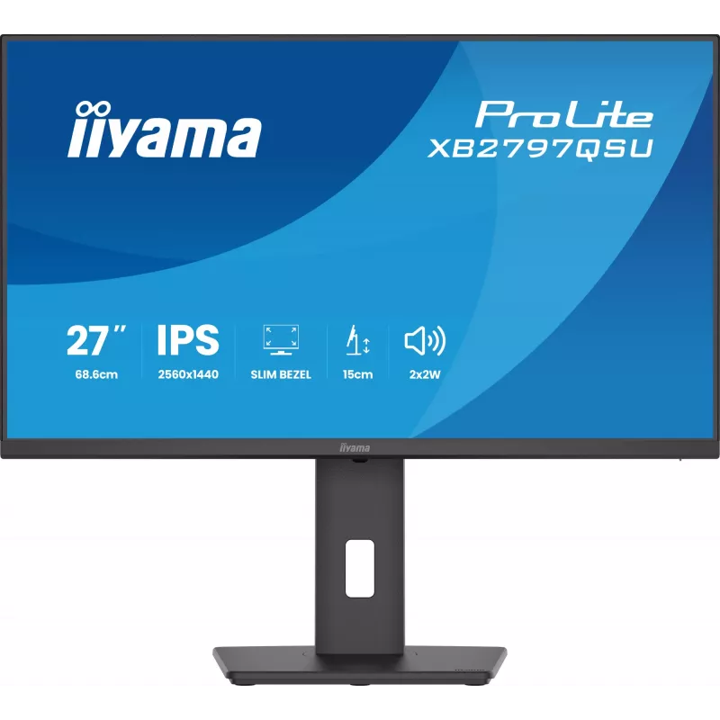 iiyama ProLite XB2797QSU-B1 computer monitor 68.6 cm (27 inch) 2560 x 1440 pixels Quad HD LED Black