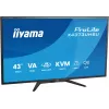 43 inch IIYAMA ProLite X4373UHSU-B2 LED 4K Ultra HD monitor, 3840×2160, VA panel, 3 ms, 450 cd/m², USB 3.2 hub, speakers, VESA, black