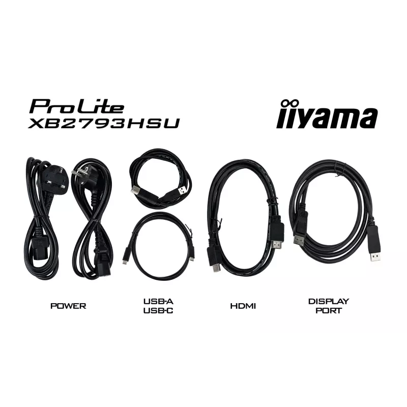 43 inch IIYAMA ProLite X4373UHSU-B2 LED 4K Ultra HD monitor, 3840×2160, VA panel, 3 ms, 450 cd/m², USB 3.2 hub, speakers, VESA, black