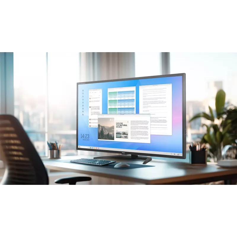 43 inch IIYAMA ProLite X4373UHSU-B2 LED 4K Ultra HD monitor, 3840×2160, VA panel, 3 ms, 450 cd/m², USB 3.2 hub, speakers, VESA, black