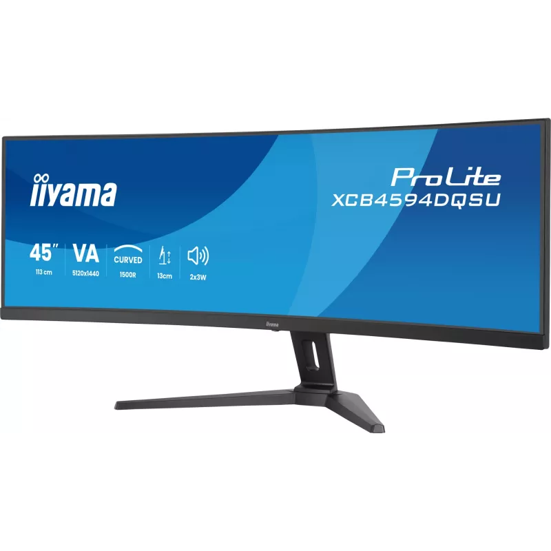 Computer monitor IIYAMA XCB4594DQSU-B1 44 inch (111.8 cm) Curved Dual QHD 5120×1440 VA LED, 2 ms, USB-C, USB 3.2, VESA, speakers