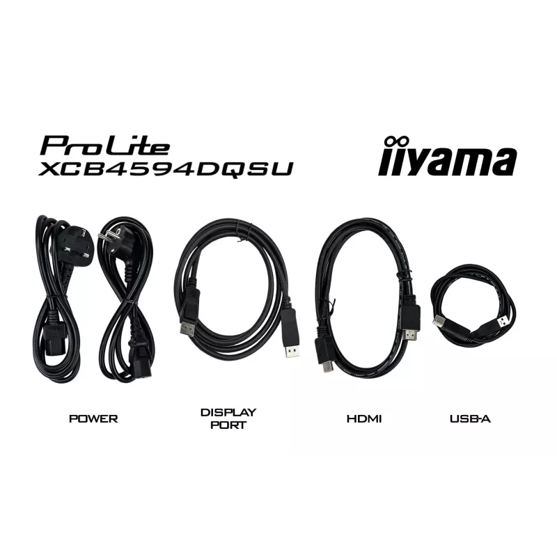 Computer monitor IIYAMA XCB4594DQSU-B1 44 inch (111.8 cm) Curved Dual QHD 5120×1440 VA LED, 2 ms, USB-C, USB 3.2, VESA, speakers