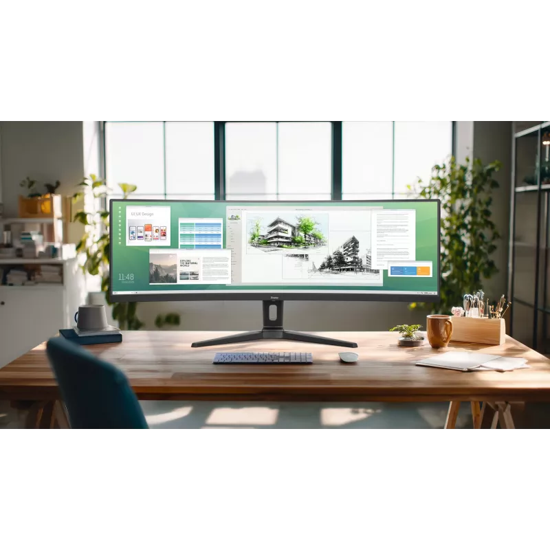 Computer monitor IIYAMA XCB4594DQSU-B1 44 inch (111.8 cm) Curved Dual QHD 5120×1440 VA LED, 2 ms, USB-C, USB 3.2, VESA, speakers