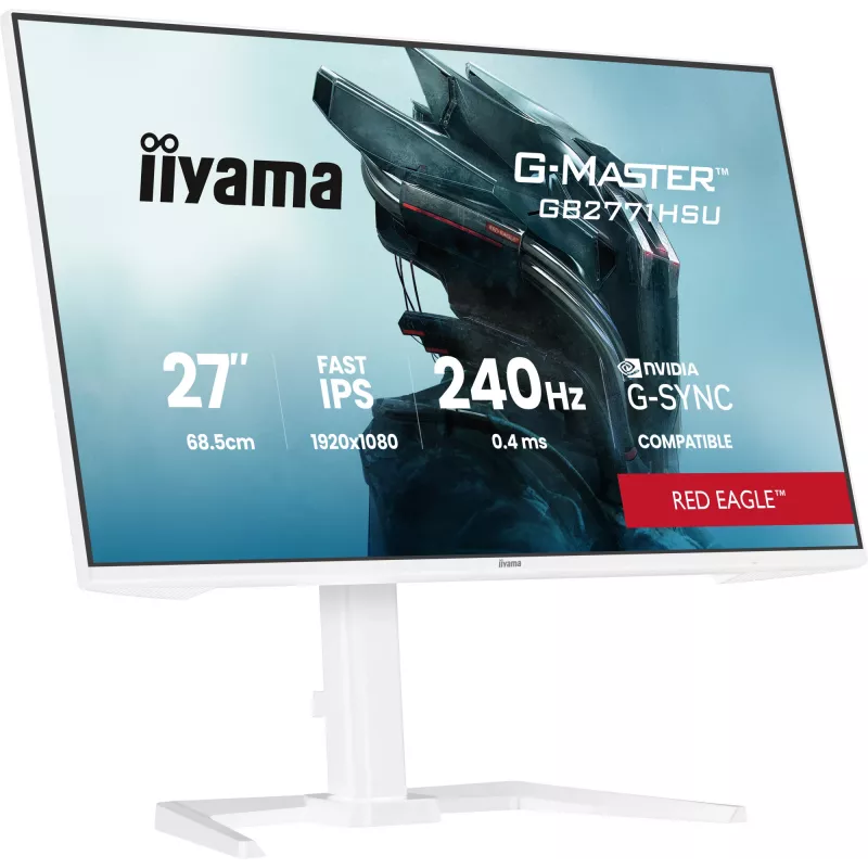 Gaming monitor IIYAMA GB2771HSU-W1 27 inch (68.6 cm) Full HD — HDMI, DisplayPort, USB — White
