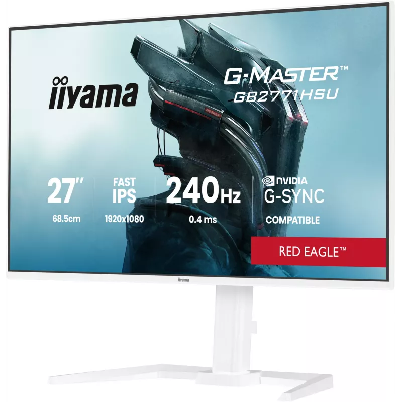 Gaming monitor IIYAMA GB2771HSU-W1 27 inch (68.6 cm) Full HD — HDMI, DisplayPort, USB — White