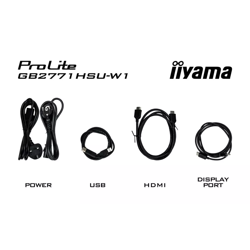 Gaming monitor IIYAMA GB2771HSU-W1 27 inch (68.6 cm) Full HD — HDMI, DisplayPort, USB — White