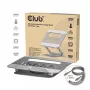 CLUB3D Adjustable Aluminium Laptop Stand with USB-C® Hub, Grey, 260 mm, 224 mm, 56 mm, 1.76 kg, 315 mm