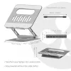 CLUB3D Adjustable Aluminium Laptop Stand with USB-C® Hub, Grey, 260 mm, 224 mm, 56 mm, 1.76 kg, 315 mm