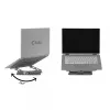 CLUB3D Adjustable Aluminium Laptop Stand with USB-C® Hub, Grey, 260 mm, 224 mm, 56 mm, 1.76 kg, 315 mm