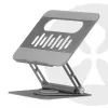 CLUB3D Adjustable Aluminium Laptop Stand with USB-C® Hub, Grey, 260 mm, 224 mm, 56 mm, 1.76 kg, 315 mm