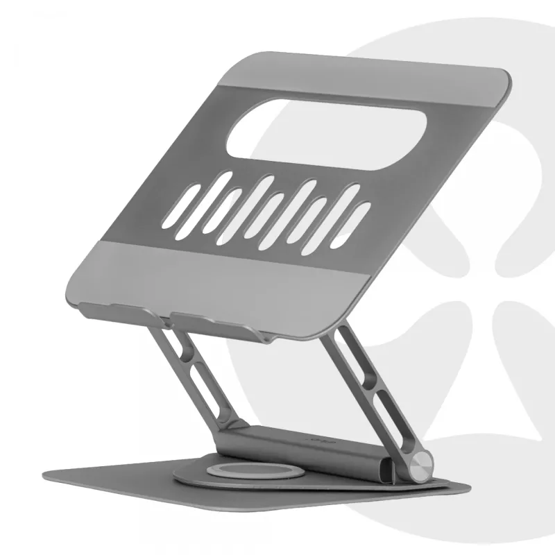 CLUB3D Adjustable Aluminium Laptop Stand with USB-C® Hub, Grey, 260 mm, 224 mm, 56 mm, 1.76 kg, 315 mm