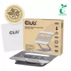 CLUB3D Adjustable Aluminium Laptop Stand with USB-C® Hub, Grey, 260 mm, 224 mm, 56 mm, 1.76 kg, 315 mm
