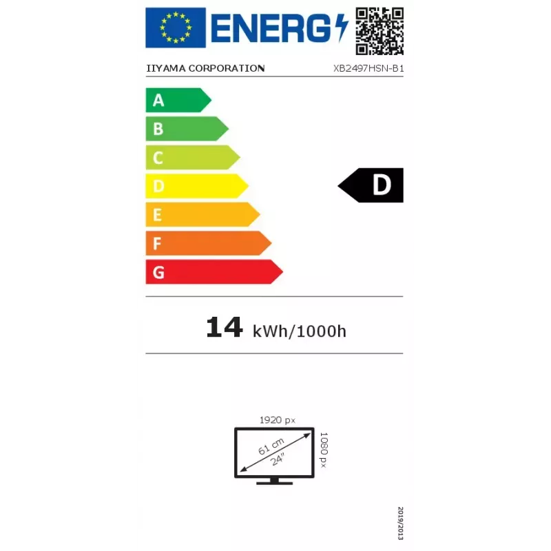 iiyama ProLite XB2497HSN-B1 computer monitor 60.5 cm (23.8 inch) 1920 x 1080 pixels Full HD LED Black
