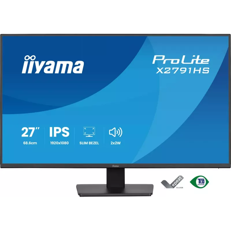 Computer monitor IIYAMA ProLite X2791HS-B1 27 inch IPS Full HD 1920x1080 LED Matt, built-in speakers, VESA mount, Black