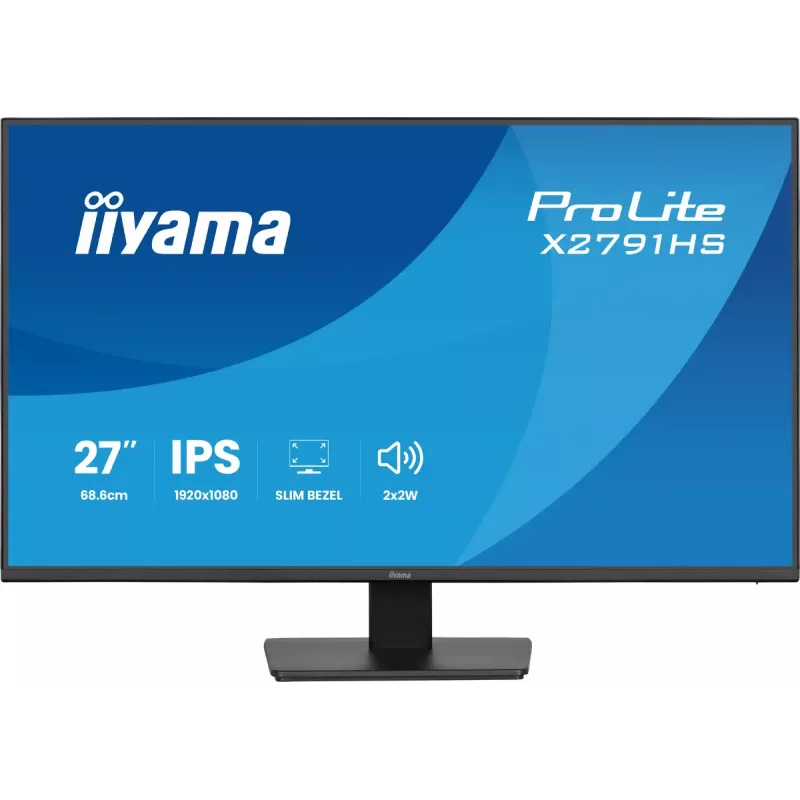 Computer monitor IIYAMA ProLite X2791HS-B1 27 inch IPS Full HD 1920x1080 LED Matt, built-in speakers, VESA mount, Black