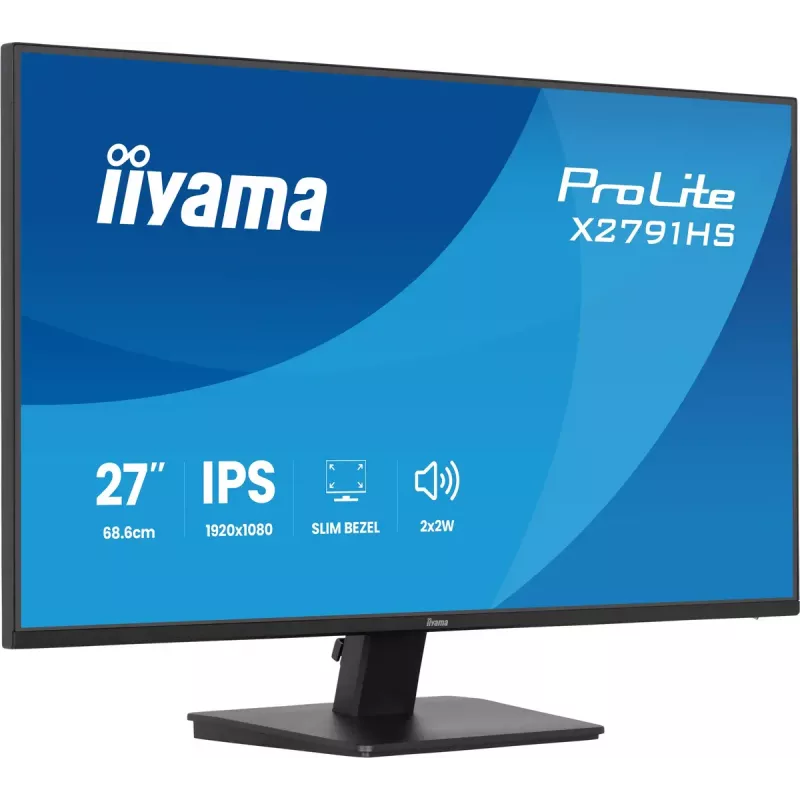 Computer monitor IIYAMA ProLite X2791HS-B1 27 inch IPS Full HD 1920x1080 LED Matt, built-in speakers, VESA mount, Black