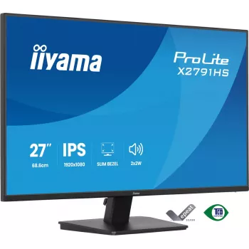 Computer monitor IIYAMA ProLite X2791HS-B1 27 inch IPS Full HD 1920x1080 LED Matt, built-in speakers, VESA mount, Black