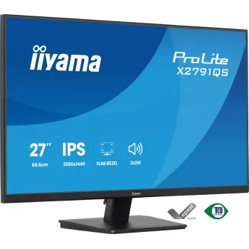 iiyama ProLite X2791QS-B1 computer monitor 68.6 cm (27 inch) 2560 x 1440 pixels Quad HD LED Black