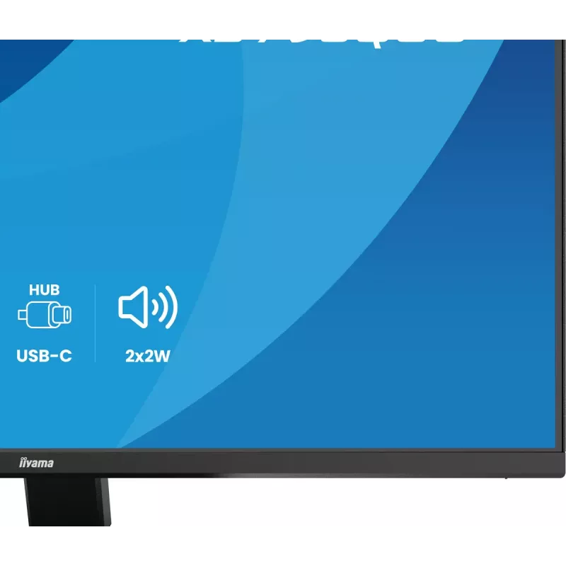 27 inch IIYAMA ProLite X2793QSU-B1 Quad HD 2560x1440 IPS LED monitor, 1 ms, USB hub, speakers, VESA