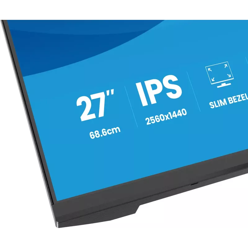 27 inch IIYAMA ProLite X2793QSU-B1 Quad HD 2560x1440 IPS LED monitor, 1 ms, USB hub, speakers, VESA
