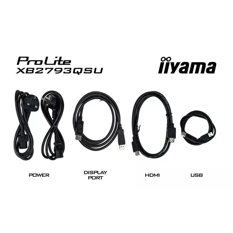 Monitor IIYAMA ProLite XB2793QSU-B1 27 inch (68.6 cm) IPS LED Quad HD 2560x1440, matte, USB hub, speakers, VESA, height adjustable, black