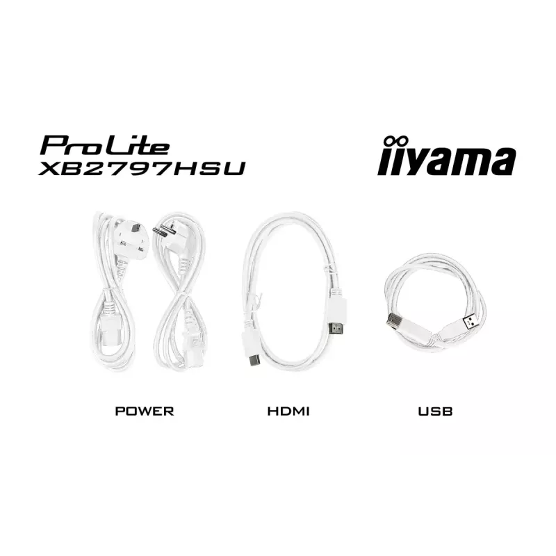 iiyama ProLite XB2797HSU-W1 computer monitor 68.6 cm (27 inch) 1920 x 1080 pixels Full HD LED White