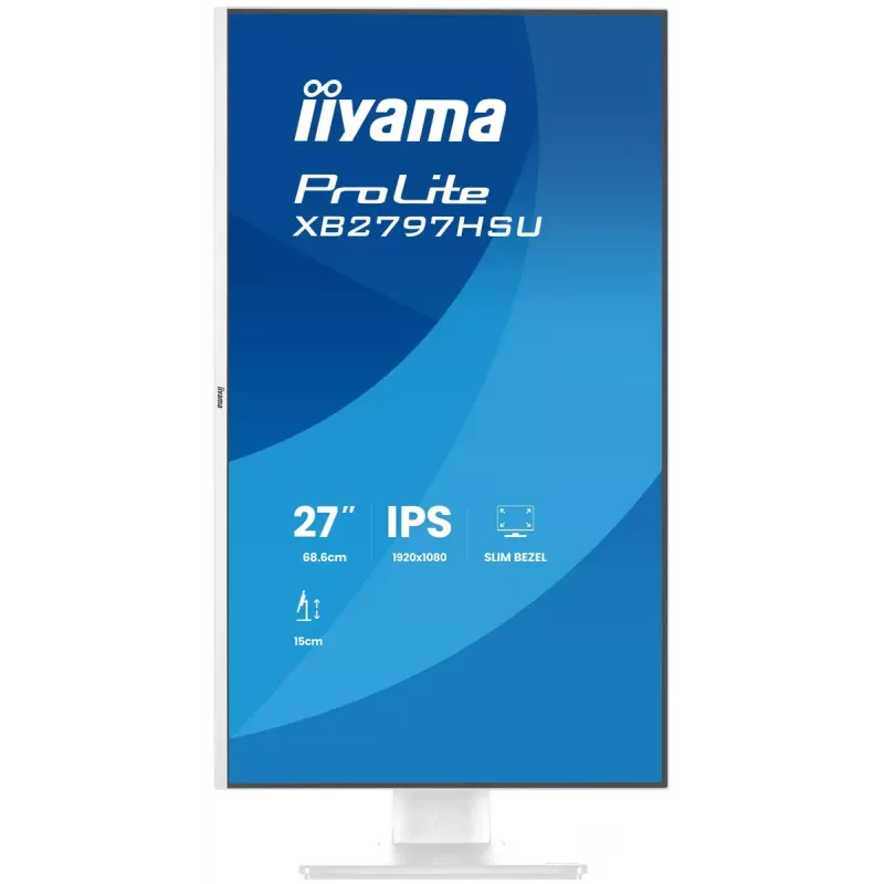 iiyama ProLite XB2797HSU-W1 computer monitor 68.6 cm (27 inch) 1920 x 1080 pixels Full HD LED White