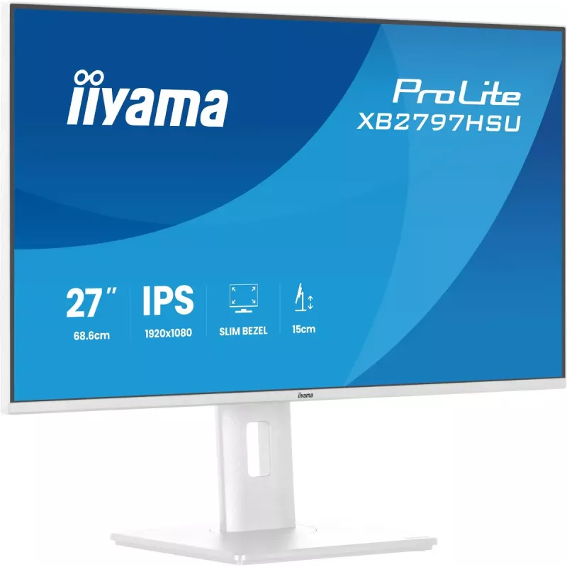 iiyama ProLite XB2797HSU-W1 computer monitor 68.6 cm (27 inch) 1920 x 1080 pixels Full HD LED White