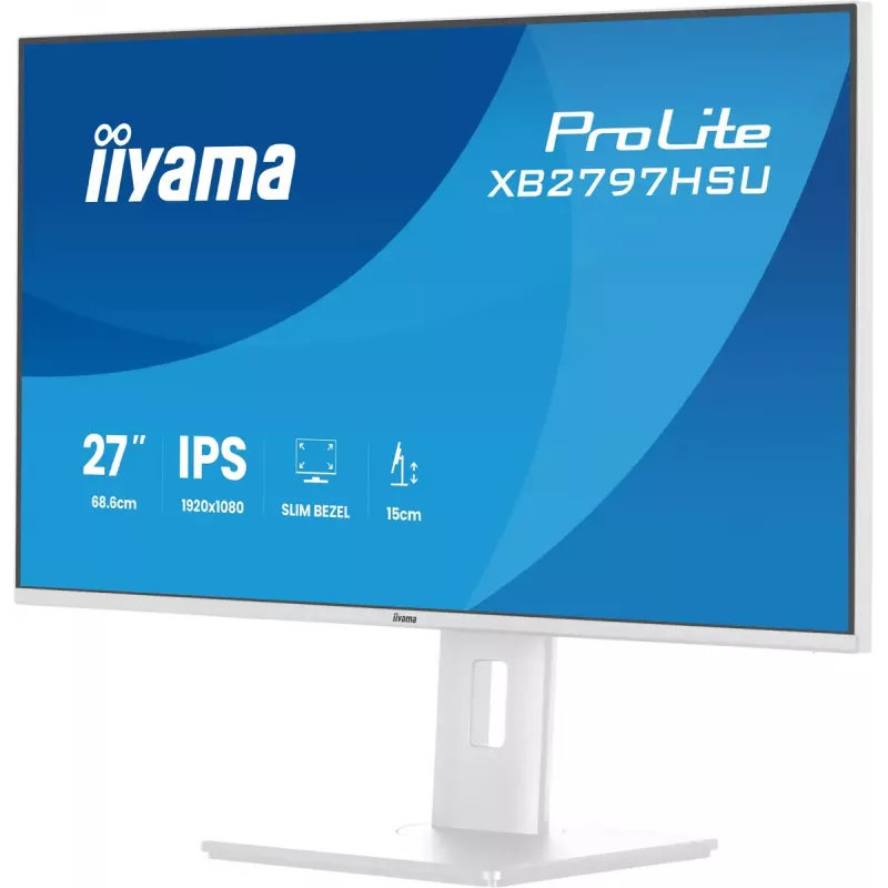 iiyama ProLite XB2797HSU-W1 computer monitor 68.6 cm (27 inch) 1920 x 1080 pixels Full HD LED White
