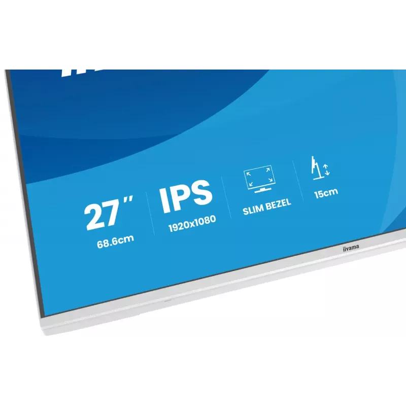 iiyama ProLite XB2797HSU-W1 computer monitor 68.6 cm (27 inch) 1920 x 1080 pixels Full HD LED White