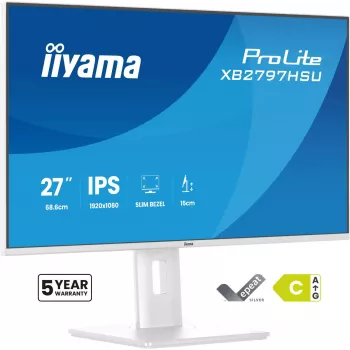 iiyama ProLite XB2797HSU-W1 computer monitor 68.6 cm (27 inch) 1920 x 1080 pixels Full HD LED White