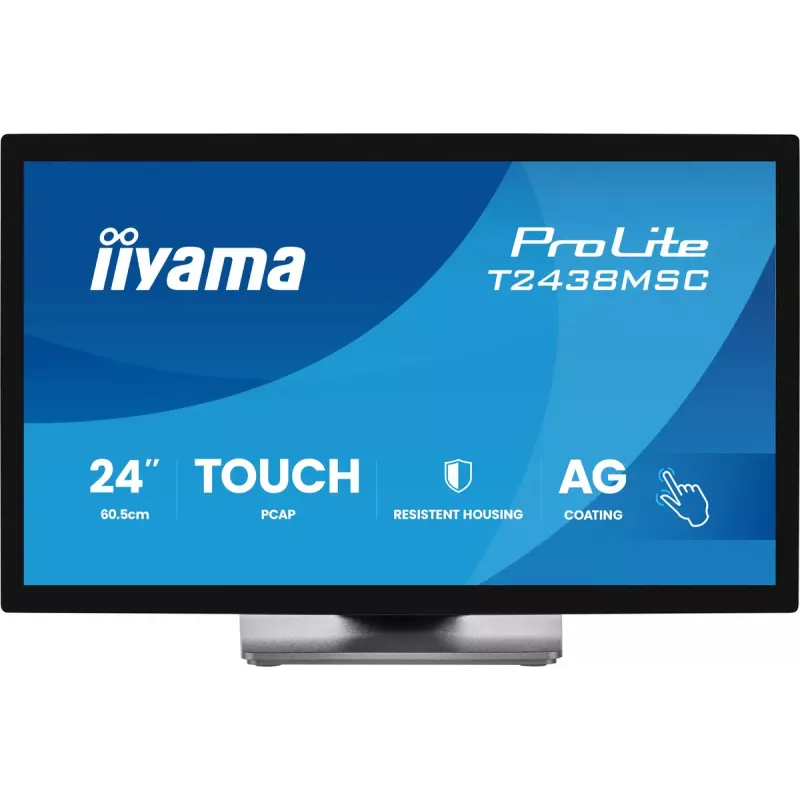 iiyama ProLite T2438MSC-B2 computer monitor 60.5 cm (23.8 inch) 1920 x 1080 pixels Full HD LED Touchscreen Black