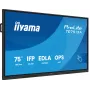 IIYAMA TE7513A-B2AG 75 inch 4K UHD Interactive Touchscreen Display with Android 14 EDLA, Wi-Fi 6E, 500 cd/m², 24/7