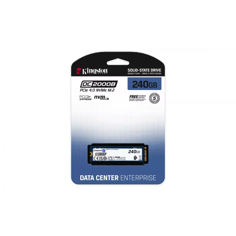 Kingston Technology 240G DC2000B PCIe 4.0 M.2 2280 Enterprise SSD (Non-Heatsink)
