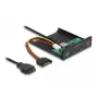 DeLOCK 3.5 inch USB Front Panel 2 x USB Type-C 2 x USB Type-A Black