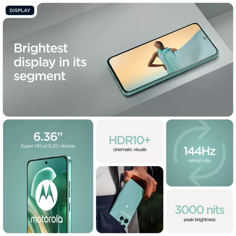 Motorola edge 60 Neo 16.1 cm (6.36 inch) Dual SIM Android 15 5G USB Type-C 12 GB 256 GB 5000 mAh Turquoise