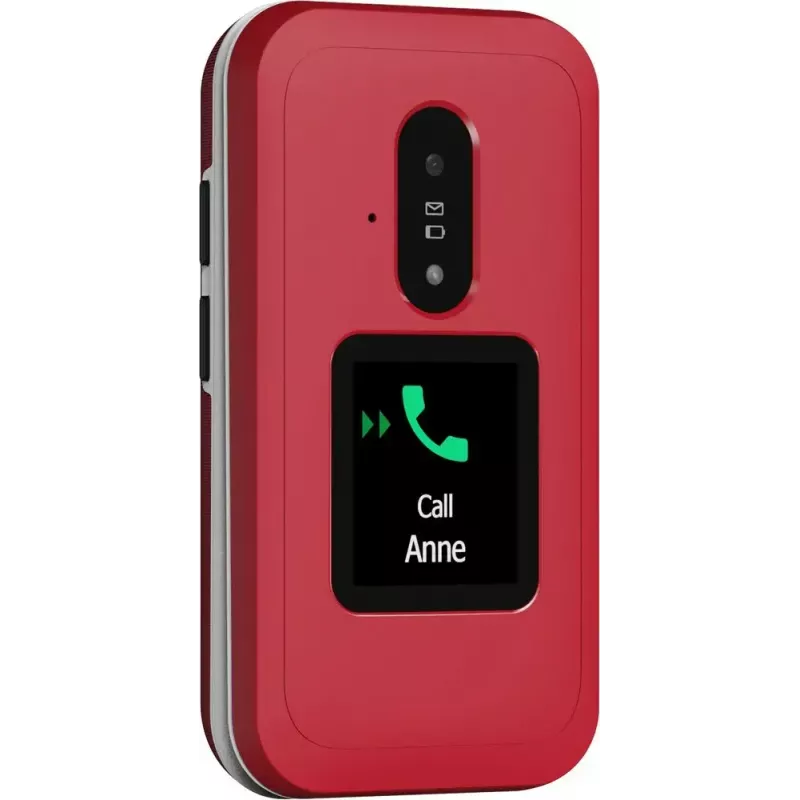 Feature phone Doro Leva E30 clamshell, 2.8 inch (7.11 cm) 320x240, Single SIM, 0.3 MP camera, 1150 mAh, IP55, Red/White