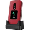 Feature phone Doro Leva E30 clamshell, 2.8 inch (7.11 cm) 320x240, Single SIM, 0.3 MP camera, 1150 mAh, IP55, Red/White