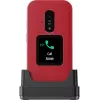Feature phone Doro Leva E30 clamshell, 2.8 inch (7.11 cm) 320x240, Single SIM, 0.3 MP camera, 1150 mAh, IP55, Red/White