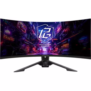 Monitor ASROCK PG34QRT3A 34 inch (86.4 cm) WQHD 3440×1440 OLED Curved VA 21:9 500 cd/m² 4000:1 USB 3.2 Gen1 Speakers VESA Height adjustable