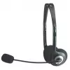 Manhattan Stereo On-Ear Headset (3.5mm), Microphone Boom, In-Line Volume Control, Foam Earpads, Standard 2x 3.5mm stereo jack/plug for audio/mic use, cable 2m, Black, Three Year Warranty