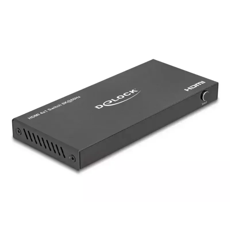 DeLOCK HDMI Switch 4 x HDMI in to 1 x HDMI out 8K 60 Hz Black